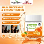 Nature's Key Vitamin C/E Biotin Gummies 2500mcg Biotin Gummies  Healthy Hair, Skin & Nails for Adult