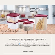 Tupperware Modular Mates Square II 2.6L (2) Square IV 5.5L (1) Oval II 1.1L (2)