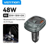 Vention Car Charger FM Transmitter PD & QC 3.0 Quick Charge Bluetooth 5.0 Support USB flash drive