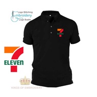 Baju Polo Classic T Shirt logo 7 Eleven 7-11 7e Mart Sulam Embroidery FOR MEN & WOMEN Short Sleeve 1
