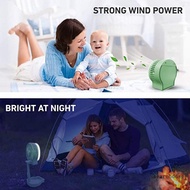searchddsg Foldable Mini USB Desk Fan with LED Light Personal Small Desktop Table Quiet USB Fan for Home Bedroom Office