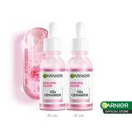 การ์นิเย่ ซากุระ โกลว์ ไฮยาลูรอน บูสเตอร์ เซรั่ม 30 มล.x2 GARNIER SERUM 30ML X2 เซรั่มหน้าใส เซรั่มบ