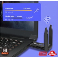 USB Wifi Combo WIFI-6 & Bluetooth Wifi 2.4GHz & 5.8GHz Network Dongle Adapter MIMO Low LatencyMU
