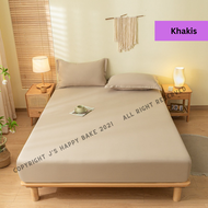 Cotton 3 in 1 /2 in 1/Bedsheet Single Queen King Cadar Getah Keliling Cadar Cotton Bedsheet Simple D