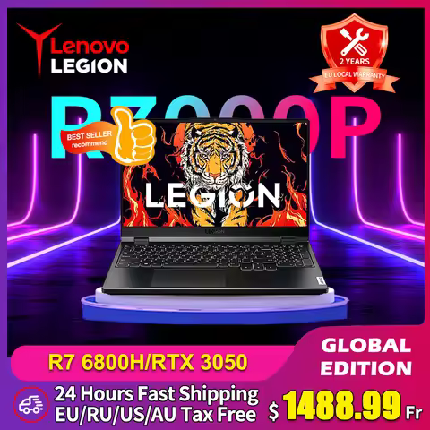 Lenovo Legion R7000P Laptop 15.6 Inch E-sports Gaming R7 6800H RTX 3050 Ti 32GB 1TB SSD Windows 11 1
