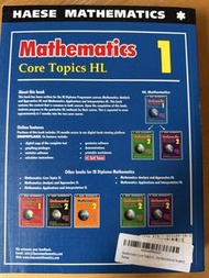 Haese Mathematics Core Topics HL Book 1 IB Diploma