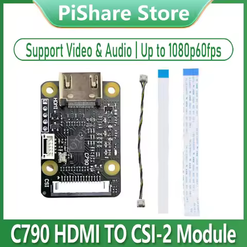 C790 HDMI to CSI 2 Camera Adapter Support Video & Audio & Up to 1080p60fps for Raspberry Pi 5 Zero/ 
