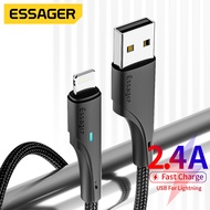 Essager 3A USB 0.25M/1M/2M/3M Cable For iP cable charge USB Cable Fast Charge Cable