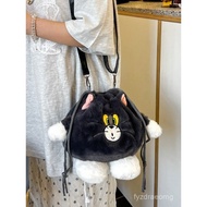 新款高档可爱毛绒包包2024新款秋季少女手提包卡通玩偶新款单肩斜挎包包 SNJR