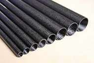 WHABEST 9MM OD X 8MM ID X 500MM 100% Roll Wrapped Carbon Fiber Tube 3K / Tubing (2pcs 9x8x500mm Glos