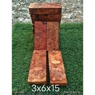 Teak burl handle 1 balek 20rb craft handle