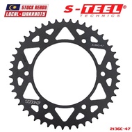 S-TEEL Rear Spocket 525 - 47T / Motorcycle for BMW F800R 6x10, 5mm holes 6 fori da 10, 5mm (2136C-47