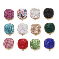 St. kunkka 1pcs Stainless Steel Dot Diamond Square Pendant for DIY Necklace Bracelet Making