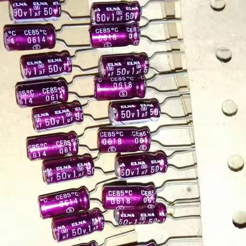 10Pcs/50Pcs ELNA 50V1UF R2O Series 5X11mm Audio Capacitor Purple Robe 1uF/50V Fever Audio Electrolyt
