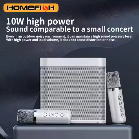YS203 Portable Bluetooth Speaker, dual-microphone wireless Karaoke all-in-one machine, outdoor famil