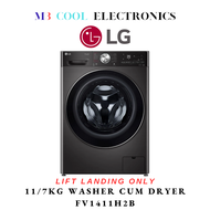 LG 11/7KG FRONT LOAD WASHER DRYER FV1411H2B - 2 YEARS LOCAL WARRANTY [FREE INSTALL AND DISPOSE]