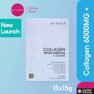 KITSUI Collagen White (6000mg) + L-Glutamine 15's x 15g | Keanjalan Kulit | Cegah Kedutan | Garis Ha