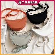Korean Ins Dumpling Bag Nylon Bag Unisex Shoulder Bag Casual Crossbody Bag Messenger Bag Half Moon S