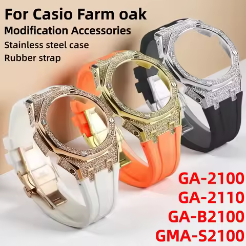 GA2100 GMA-S2100 Mod kit For Casio G-SHOCK GA-2100 GA2110 GA-B2100 Modification Upgrade Stainless st