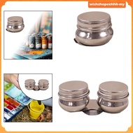 [WishshopeehhhMY] Oil Paint Container, Oil Paint Dipper Cup with Lid, No Leakage Oil Paint Pot