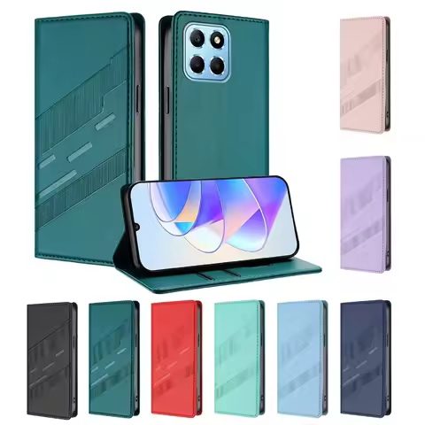 Premium Leather Flip Phone Case For HuaWei Honor Magic7 6Pro Magic7 6 5 Lite Play 9T 7T for Honor X7