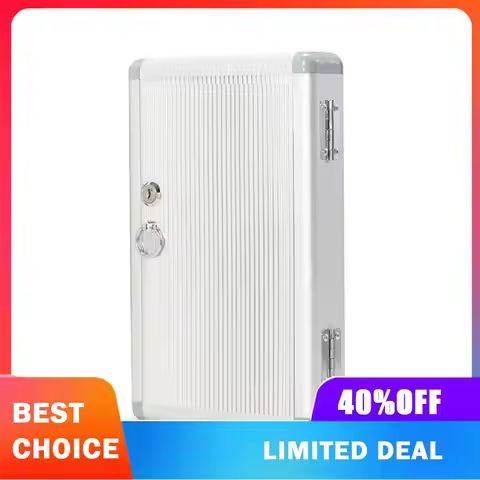 24 Position Key Safe Box Aluminum Key Lock Box for Business, School, Home - 32 x 21 x 5.5 cm (12.5 x