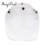 [MagiDeal] 3-Snap Bubble Wind Shield Visor for Bonanza Biltwell Motorcycle Helmets