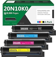 20N10 High Yield Toner Cartridges 4-Color 20N10K0 20N10C0 20N10M0 20N10Y0 Toner Cartridge Set Replac