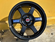 New Car Sport Rim RAYS TE37 Wheels 15x7J 4x100 ET35 Black & Satin Bronze - READY STOCK