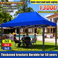 5 layers thickened Night Market Canopy 6x6 8x8 10x10 10x15 10x20Ft Full Black pole Frame Folding Can
