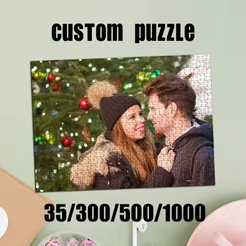 35/300/500/1000pcs Personalized Custom Photo Couple Puzzle Multiple Sizes Available DIY Handmade Puz