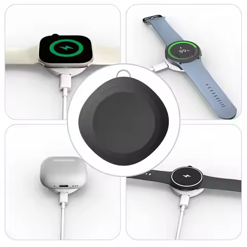 4 IN 1 Portable Mini Watch Wireless Charger for Airpods Pro & Apple Watch for Samsung Galaxy Watch &