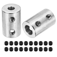 MECCANIXITY Rigid Screw Coupling 5mm to 8mm Shaft Coupler Connector L22mm x D14mm Steel Joint Connec