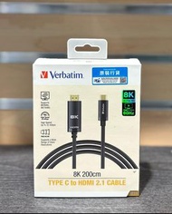 🔴全新行貨🔴 Verbatim 8K Type C 轉 HDMI 2.1 連接線 66819