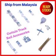 Superdoso Curtain Track Rail Bracket Rail Rod Bracket Tread Holder Leg Single Double Ceiling Roller Wheel