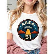 Colourful Area 51 Badge High Quality Design Sticker Same style for men and women 2025 summer short-s