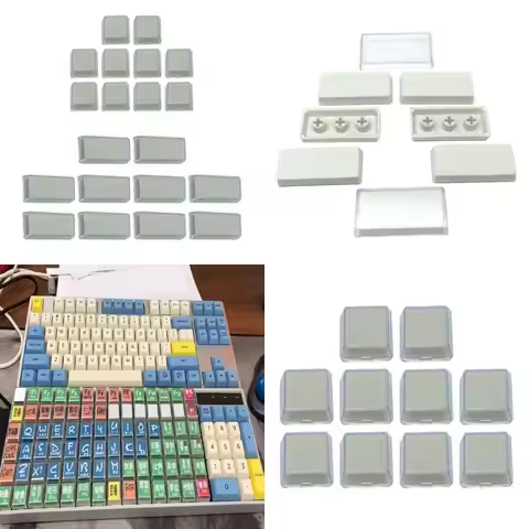 Y1UB 10pcs Double-layer Keycaps Transparent Keycaps Removable Paper Clips MX Switch Relegendable Key