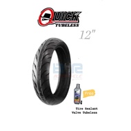 QUICK Tire PHOENIX Tubeless By12 Free Sealant and Pito 100/90-12 110/70-12 120/70-12 130/70-12