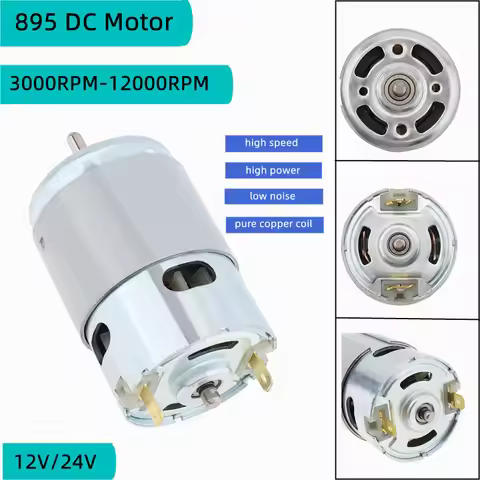 895 DC Motor 12V-24V 3000-12000RPM Torque Motor RS895 for DIY Model Car / Small Drill / Micro Machin