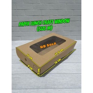 Paper Lunch Box Kraft Window M Take away Box Laminated Inside