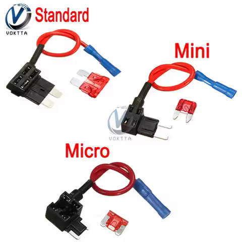 12V Car Blade Fuse Holder Add-a-circuit TAP Adapter Micro Mini Standard ATM APM Blade Automotive fus