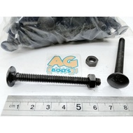 50 Sets of CB Bolts and Nuts 1/ 4 x 2 1⁄2 Black Truck Bed Bolts 10 6.5 cmAN Fence/s Bumper/s Umbrell