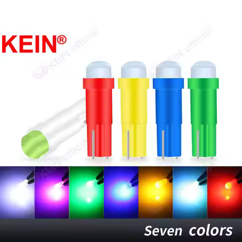 KEIN 10PCS T5 COB Led Bulb W3W 73 74 17 2721 Instrument Dashboard Plate Panel Meter Warning Indicato