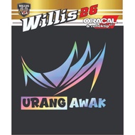 URANG AWAK sticker, marawa color, car, motorbike, laptop cutting sticker, custom name, tribe, villag