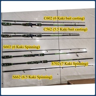 PRO CASTER AWA SHIMA PRO CASTER SPINNING BC BAIT CASTING ROD MURAH BAG GREEN  ARMY GREEN CAMO KOLAM 