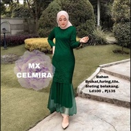 MAXI CELMIRA DUYUNG BRUKAT GLITER / GAMIS PESTA / GAMIS WISUDA / GAMIS BRUKAT PREMIUM