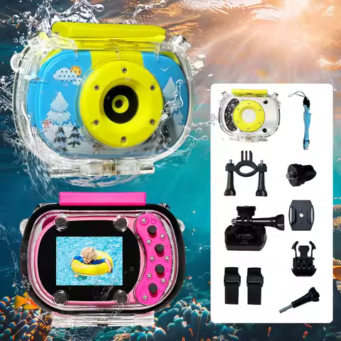 Kids Camera - Waterproof Underwater Camera for Kids,Birthday Gifts for Boys Age 4+,Children Digital 
