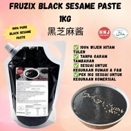 FRUZIX BLACK SESAME PASTE 1KG 黑芝麻酱 HALAL BIJAN HITAM DESSERT TOPPINGS BEVERAGE PENCUCI MULUT