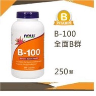 🚀田姐◆Now B-100 250粒 高單位維他命B vitamin B B群 葉酸 膽鹼 肌醇 菸鹼酸 委任空運服務