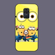 HW-6 Charming Minions Glass Casing for Xiaomi Redmi Note poco X3 9S M2 9 NFC Pro